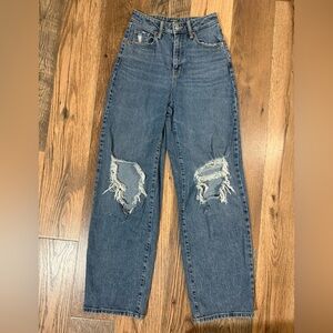 Distressed Blue Jeans 99% Cotton